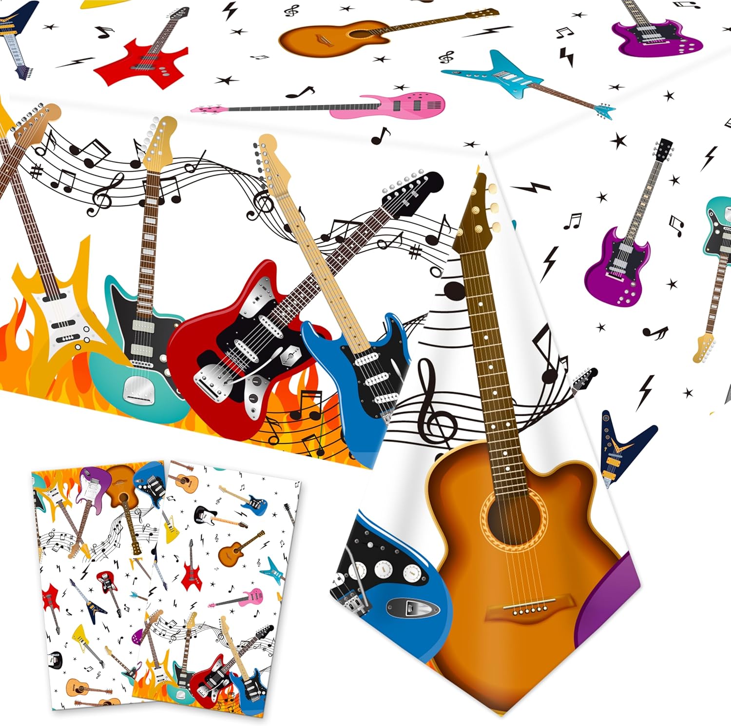 C L Cooper Life Guitar Tablecloths 2pcs Music Theme