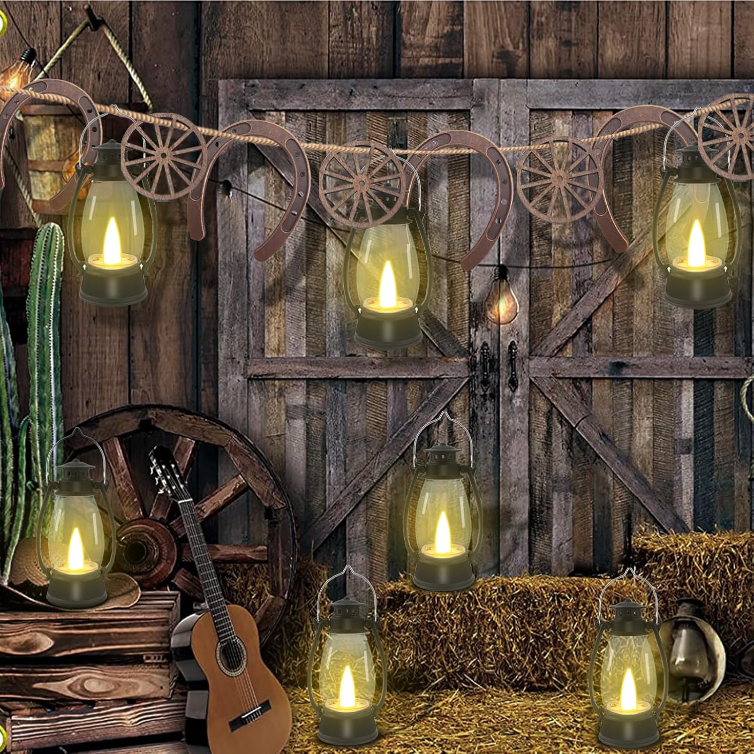 Western Themed Party Decor Set 61pcs Cowboy Party Decorations