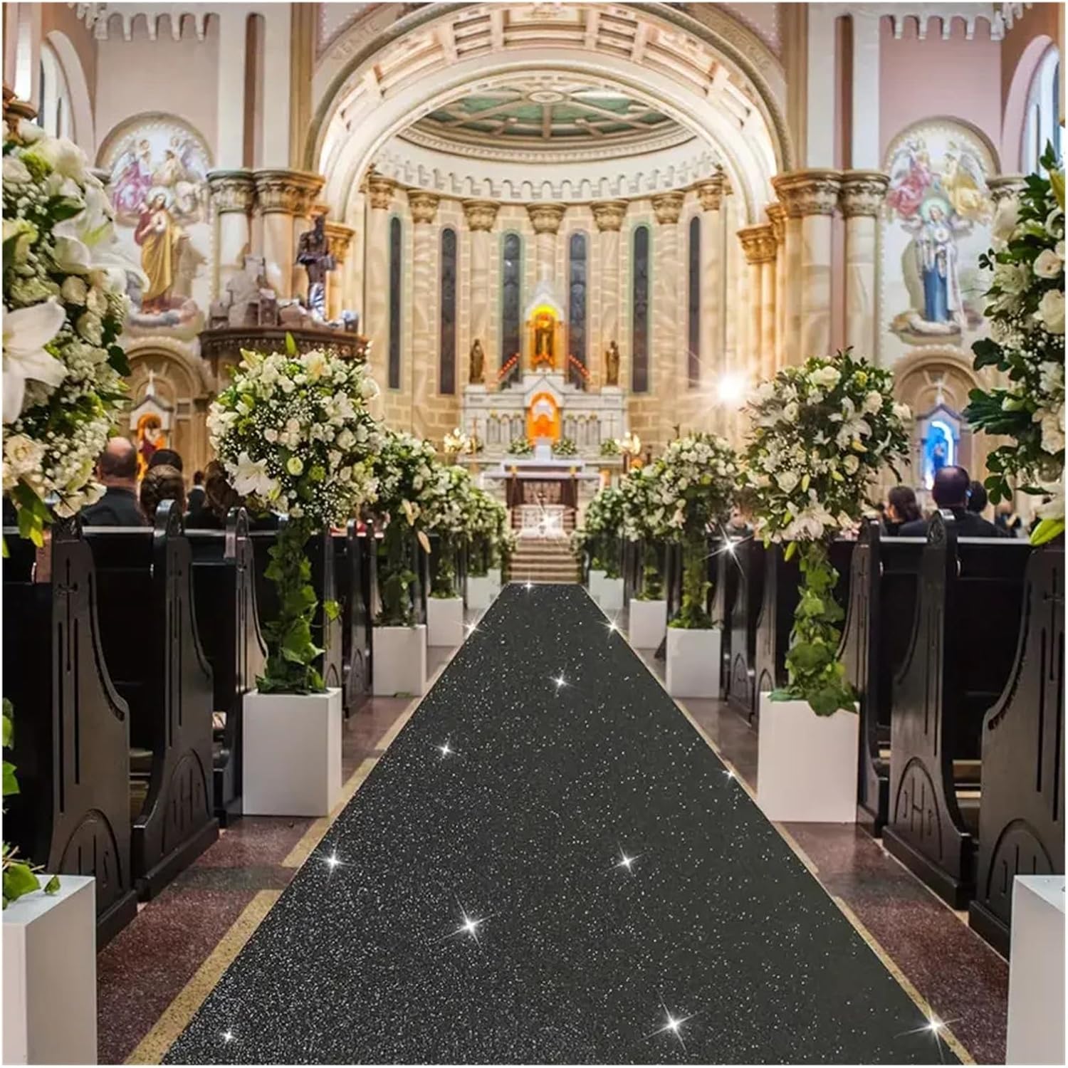Elegant Wedding Aisle Runner Non-Slip and Washable