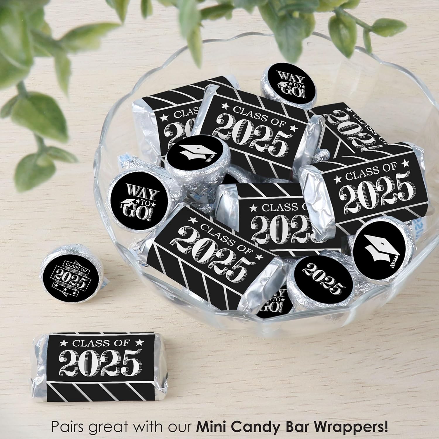 Big Dot of Happiness Graduation Party Candy Stickers - 324 Count