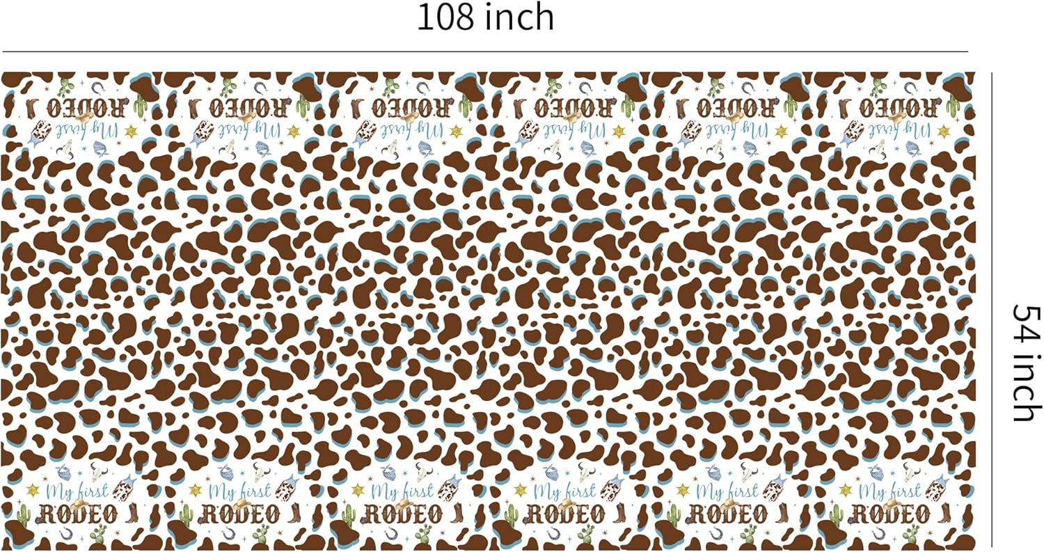 My First Rodeo Birthday Party Tablecloth Set