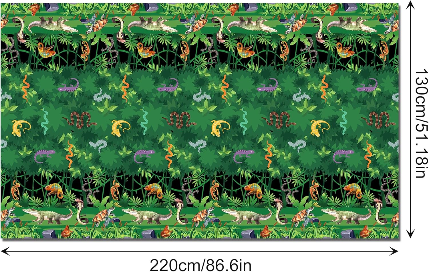 3 Pcs Reptile Swamp Tablecloth for Birthday Party Decor