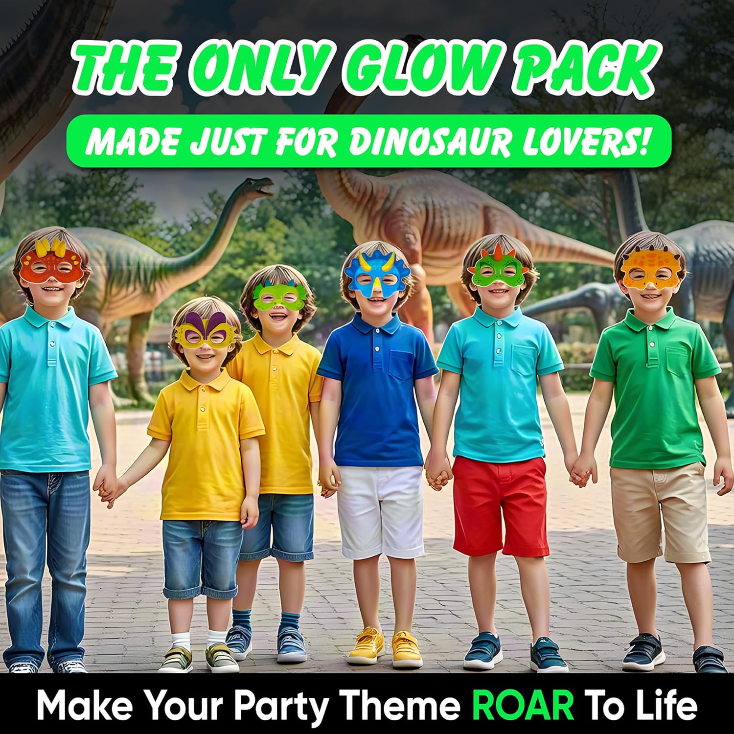 Dinosaur Glow Party Pack 176PCS Dino-Themed Party Favors