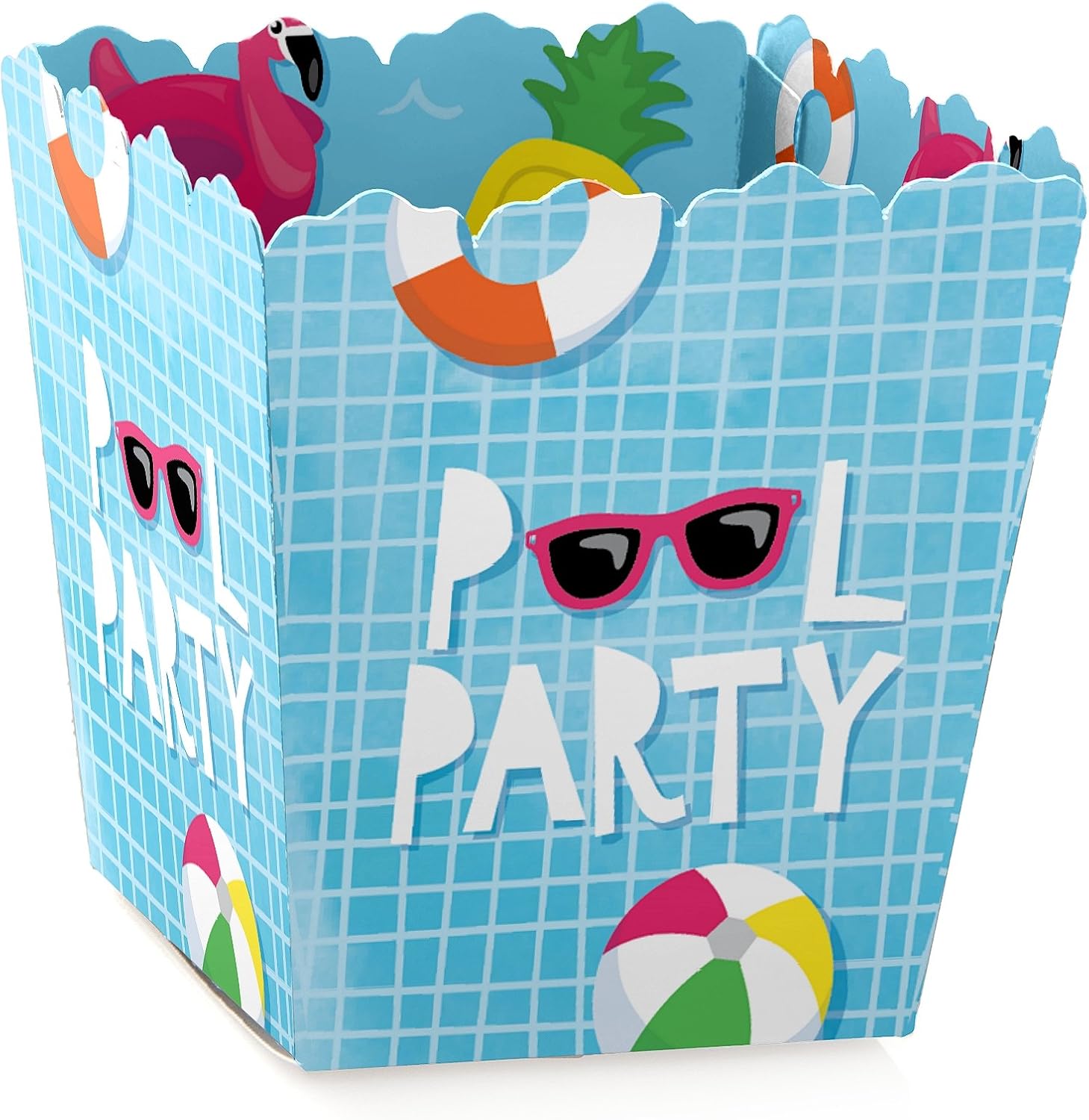 Big Dot of Happiness Pool Party Candy Boxes Set of 12
