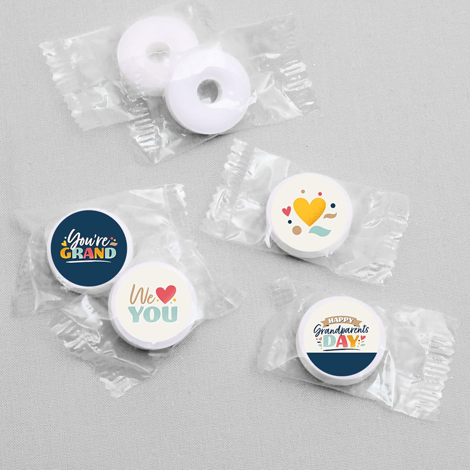 Happy Grandparents Day Round Candy Sticker Favors 108 Stickers