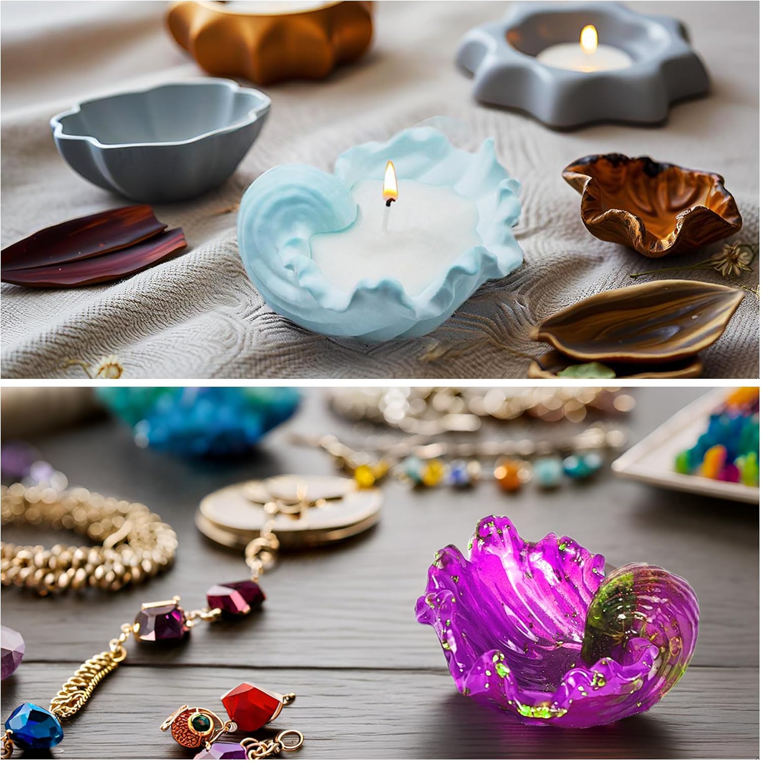 Conch Shell Resin Mold for DIY Jewelry Candle Holders