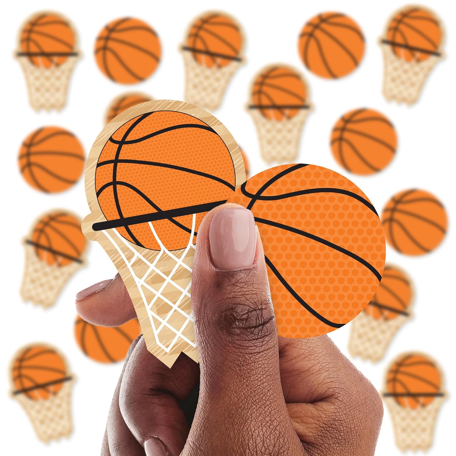 Big Dot of Happiness Nothin But Net Basketball Cut Outs - 24 Count