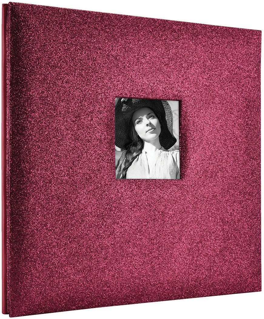 MCS 10-Page Glitter Scrapbook Album Red Wine