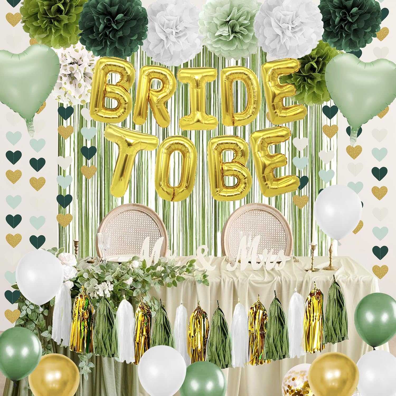 Sage Green Bachelorette Party Decorations