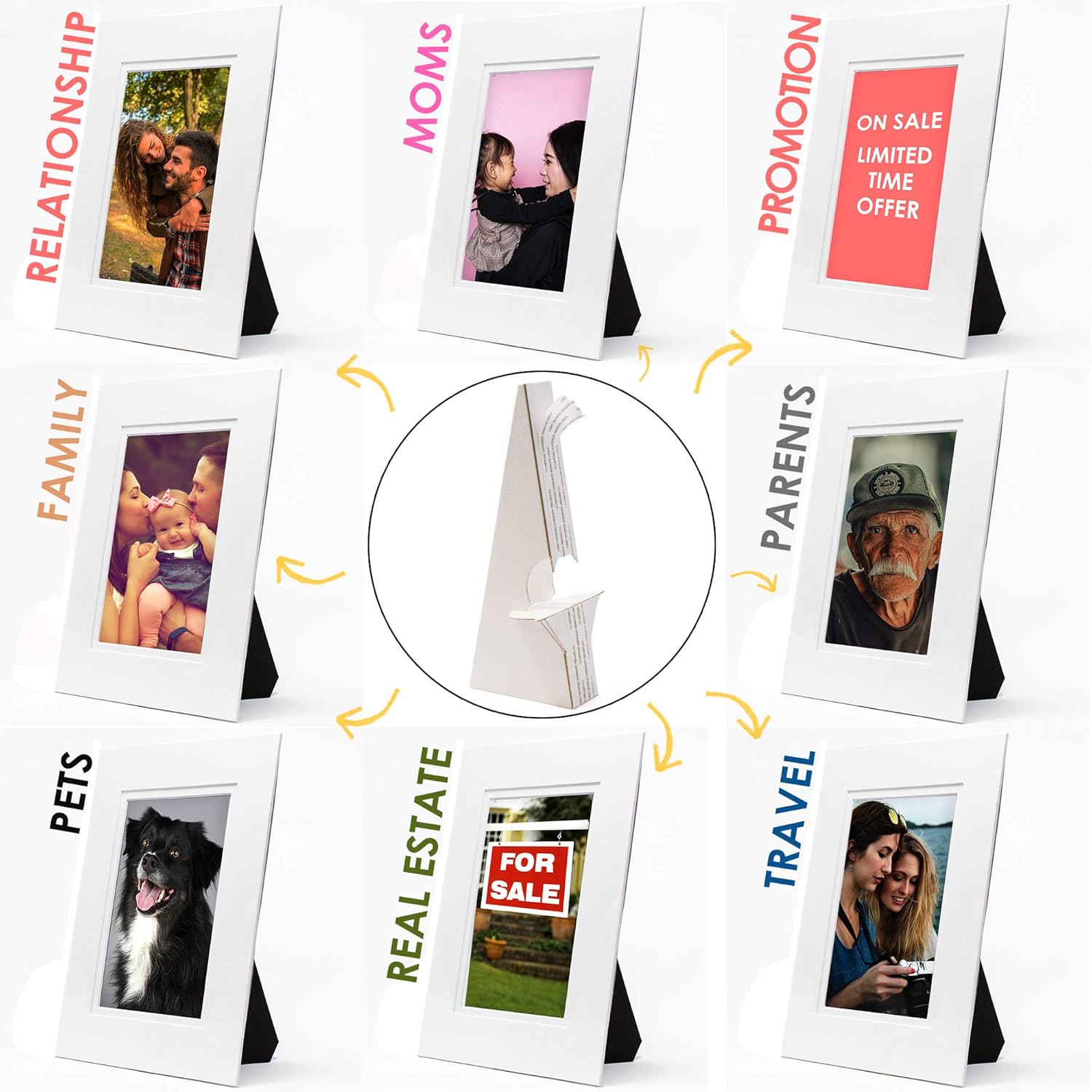 Lineco 25-Pack White Easel Backs for Art and Photos