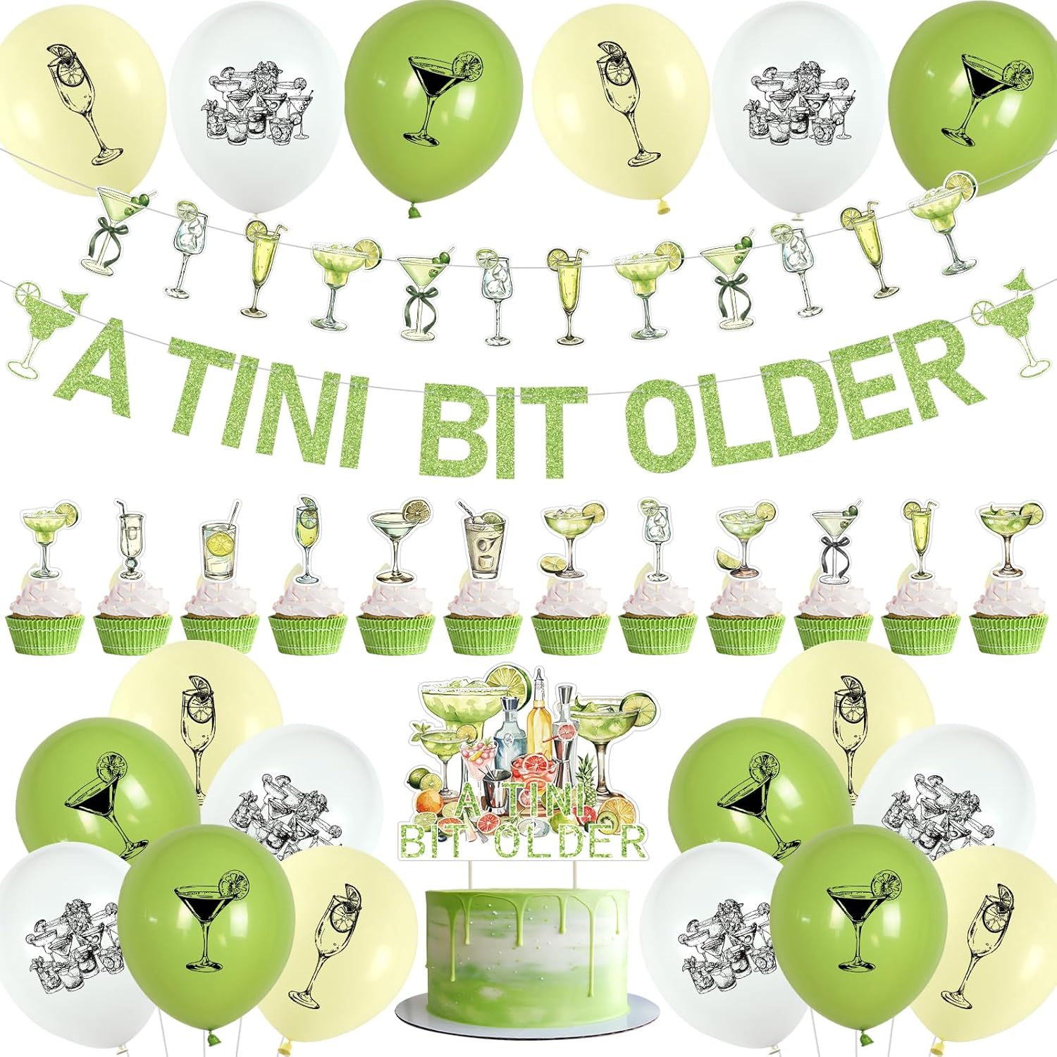 Martini Birthday Party Decorations Pack