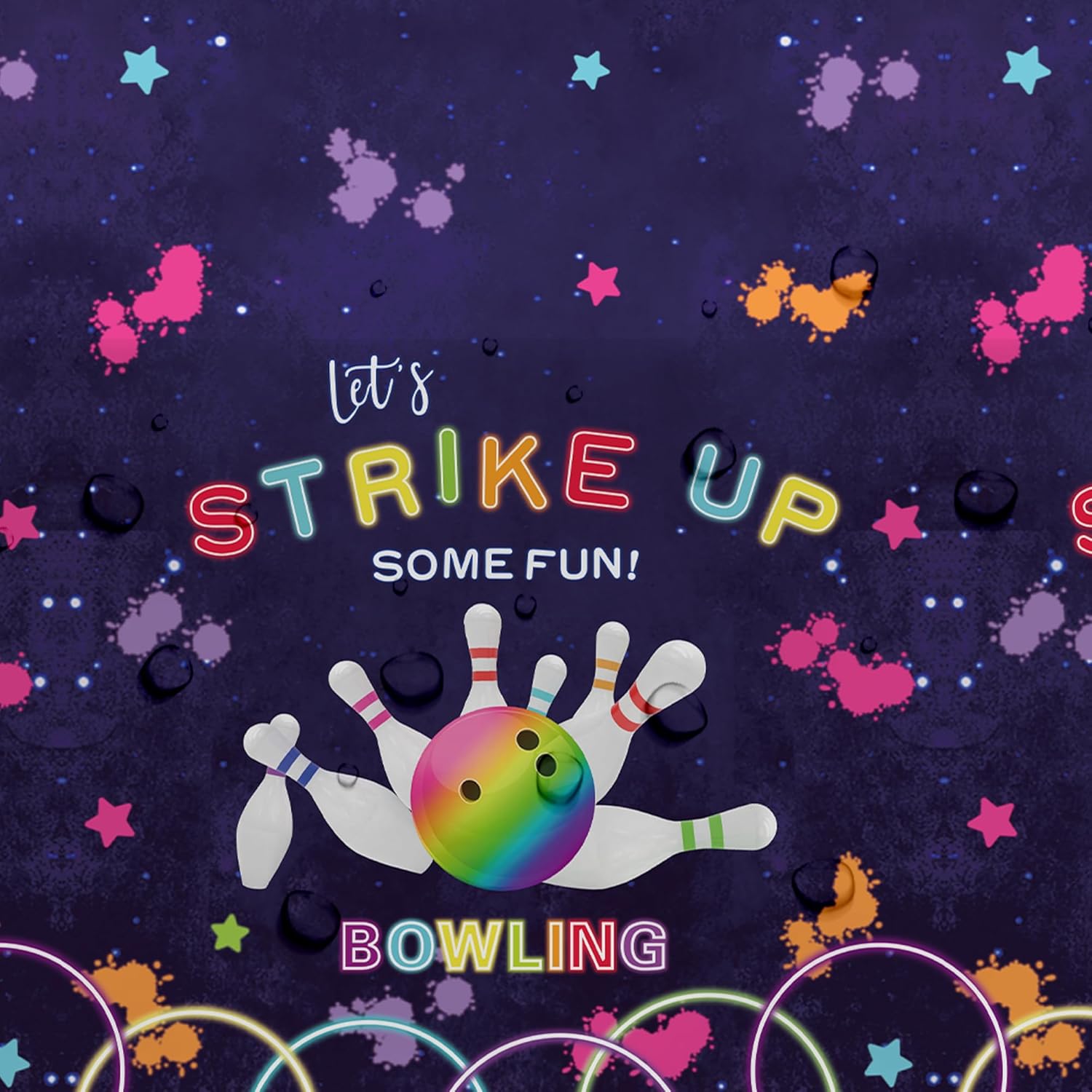 Bowling Party Tablecloth 3 Pack 86x55 Inches