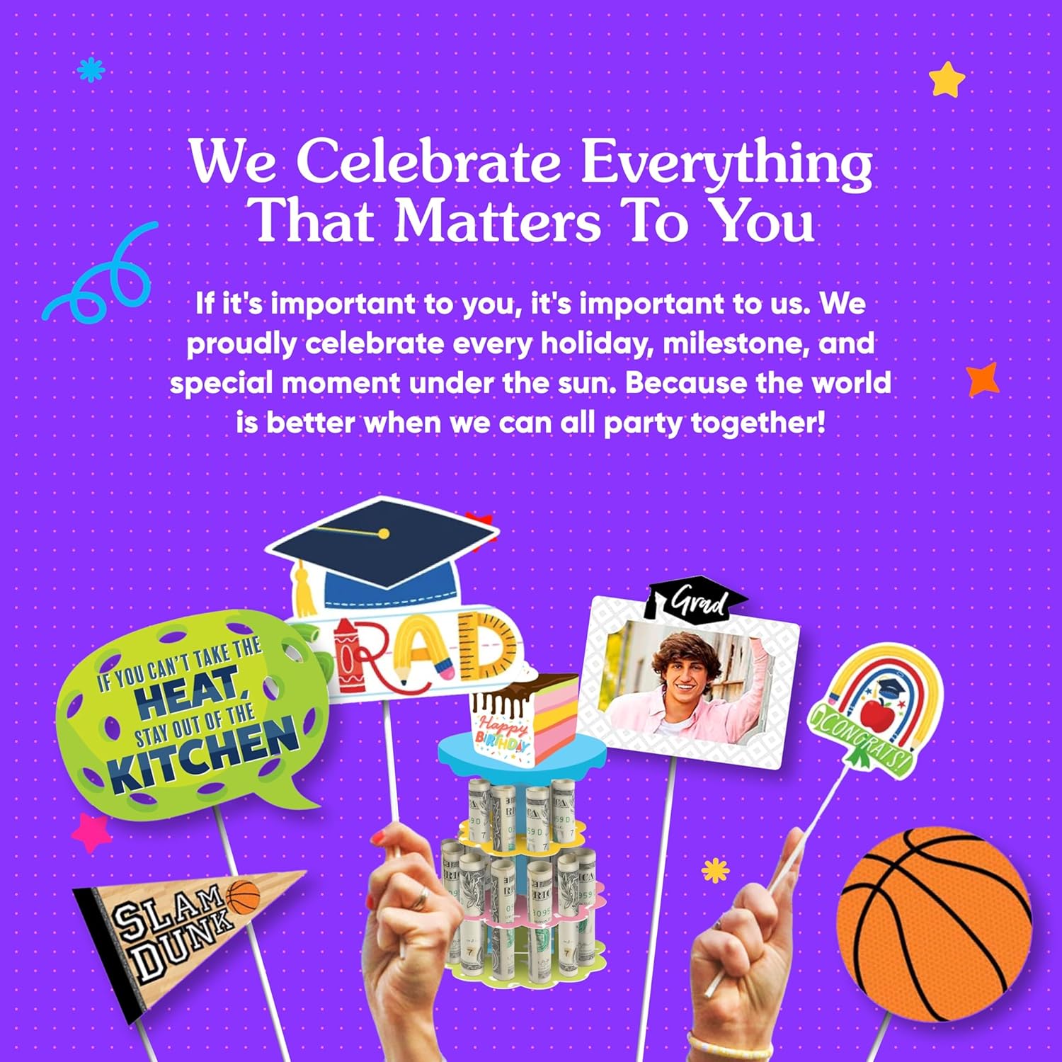 Big Dot of Happiness Through the Decades Party Decor Kit
