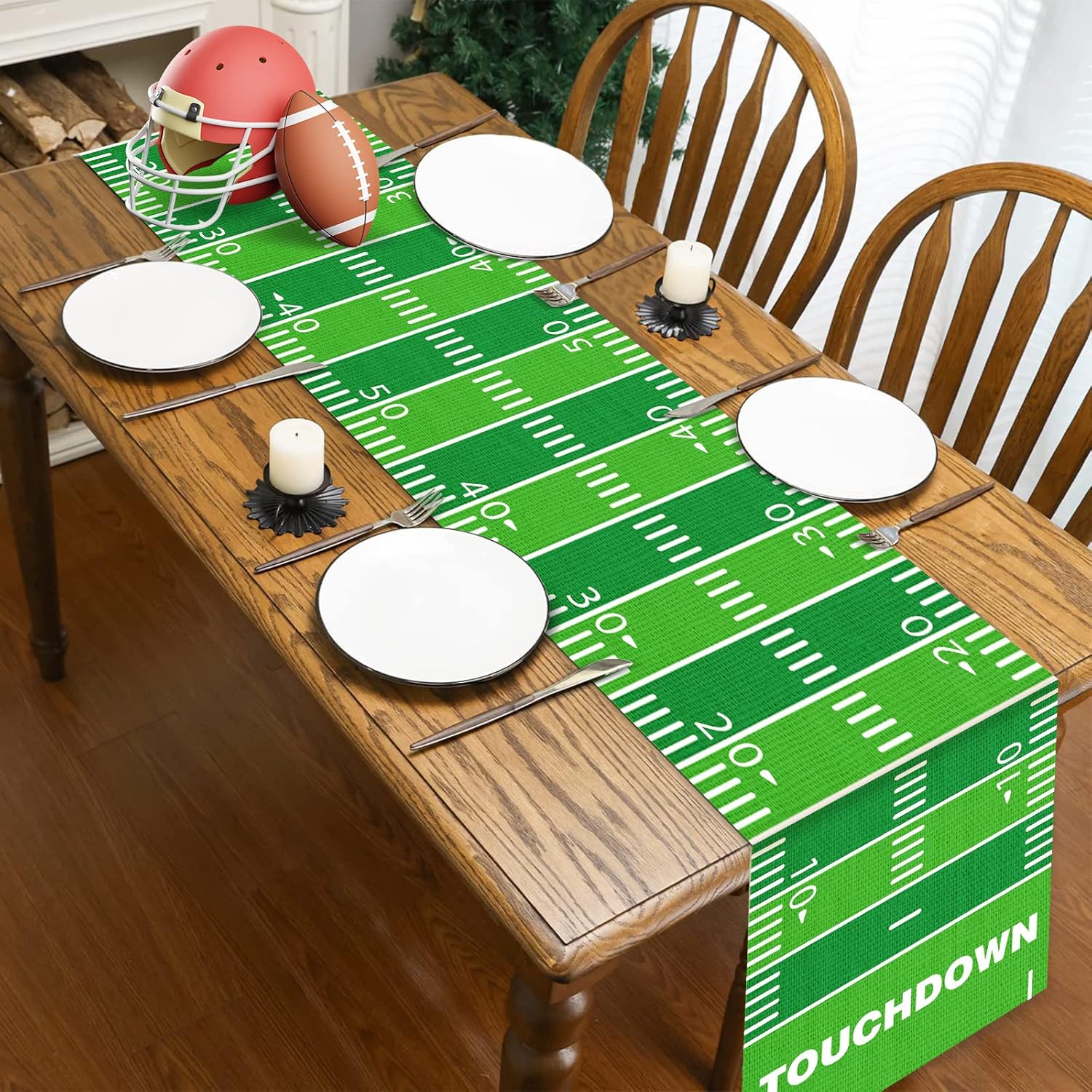2PCS Football Table Runner Decor For Party And Dining