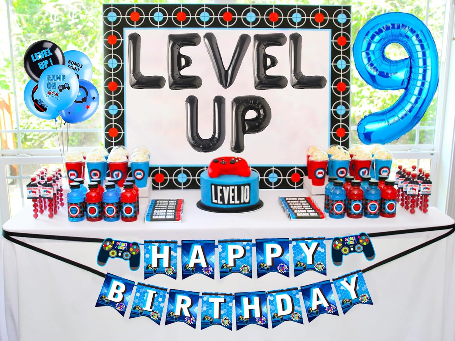 27 Piece Video Game Birthday Decor Set for Boys