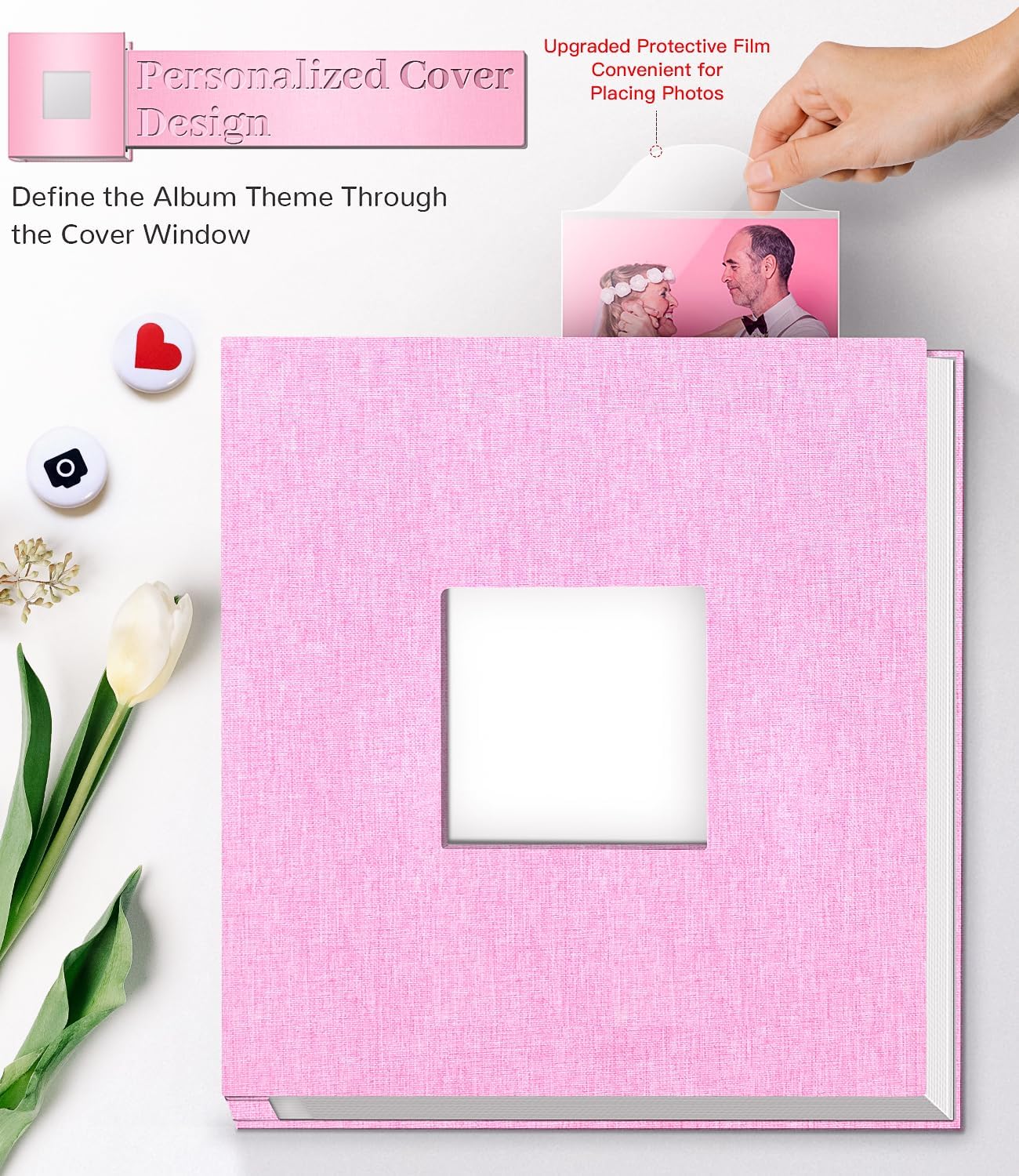 Artfeel Photo Album 60 Pages Linen Cover with Display Window