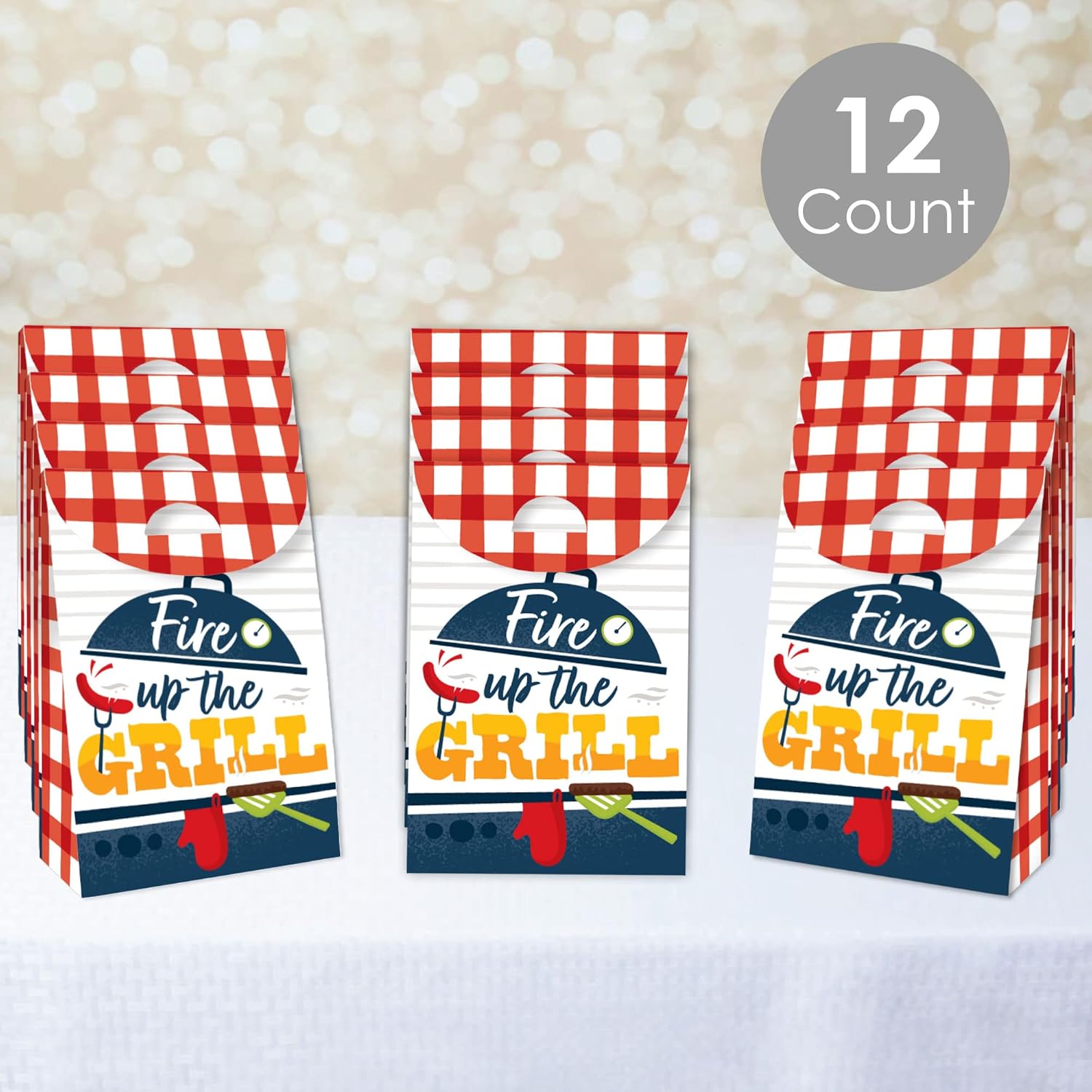 Fire Up the Grill Party Goodie Bags Set of 12