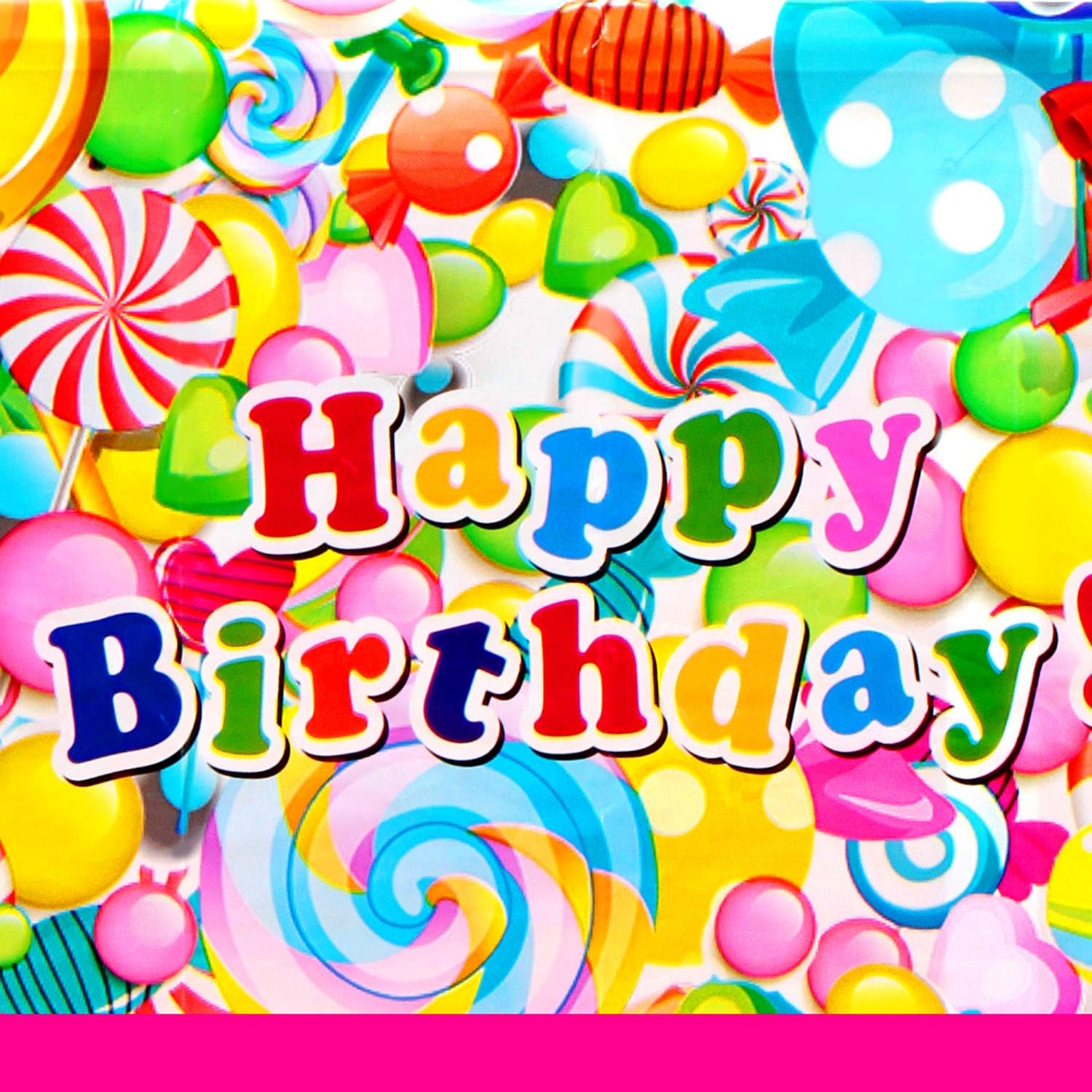 Sweet Candy Lollipop Tablecloth for Birthday Party Decorations