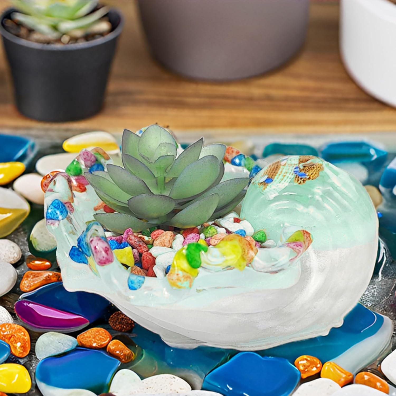 Conch Shell Resin Mold for DIY Jewelry Candle Holders