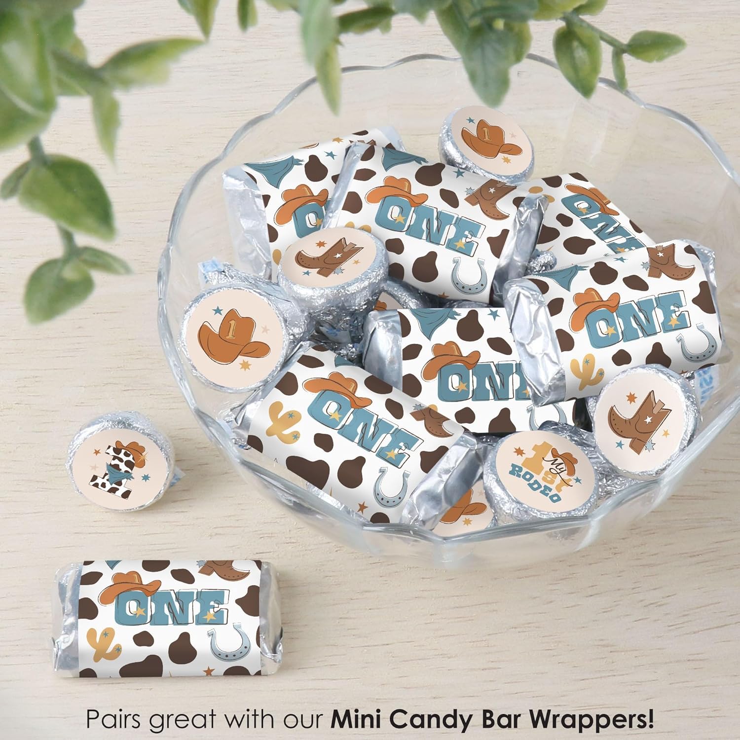 My First Rodeo Little Cowboy Birthday Candy Stickers - 324 Count