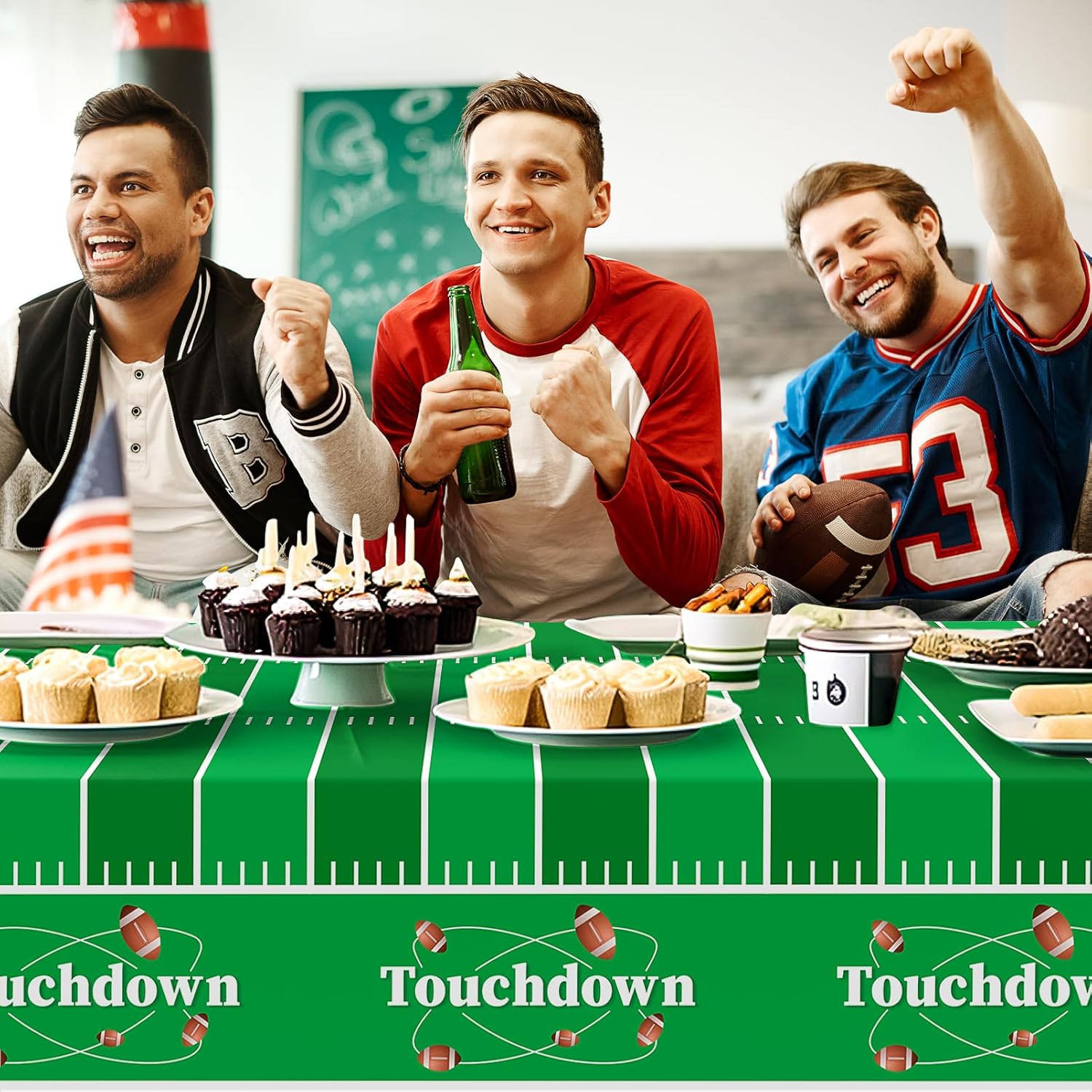 Childom Football Tablecloth 3 Pack 54x108 Inches