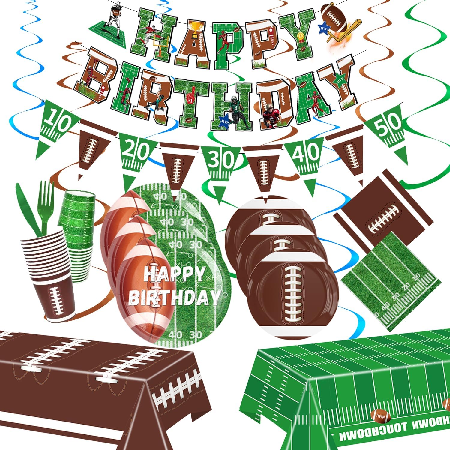 Football Themed Party Set for 24 Guests
