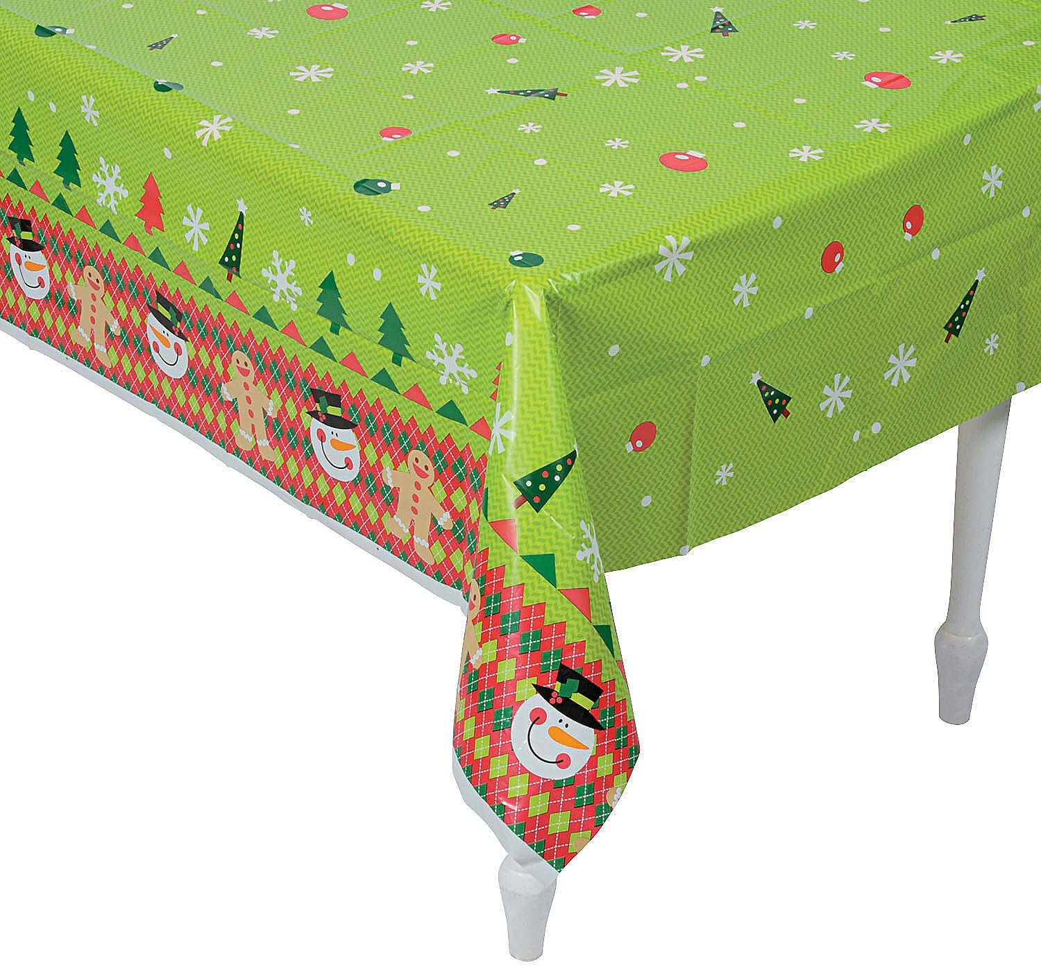Ugly Sweater Plastic Table Cover - 1 Piece