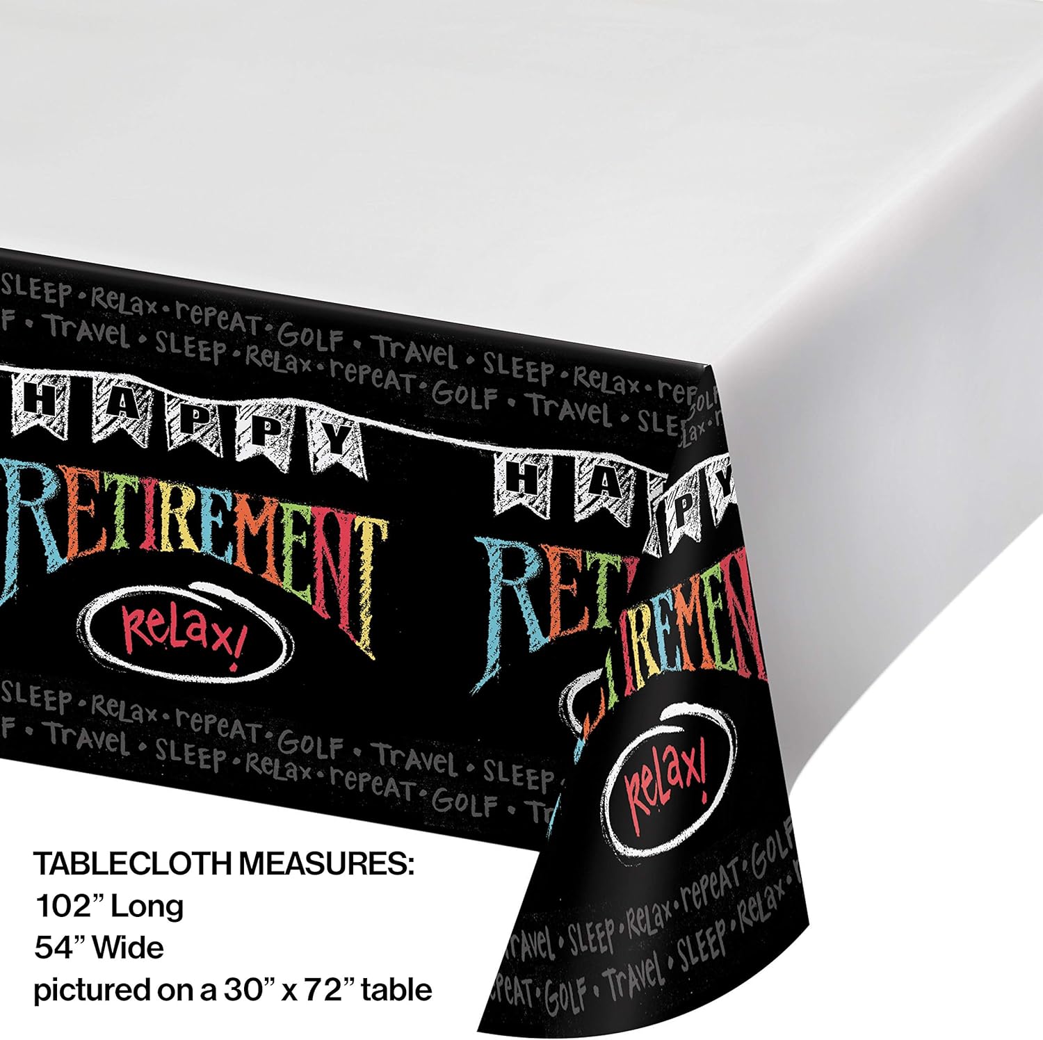 Creative Converting Plastic Tablecover 54 x 102 Multicolor