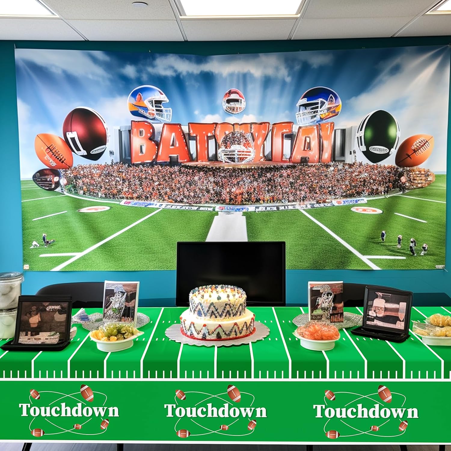 Childom Football Tablecloth 3 Pack 54x108 Inches