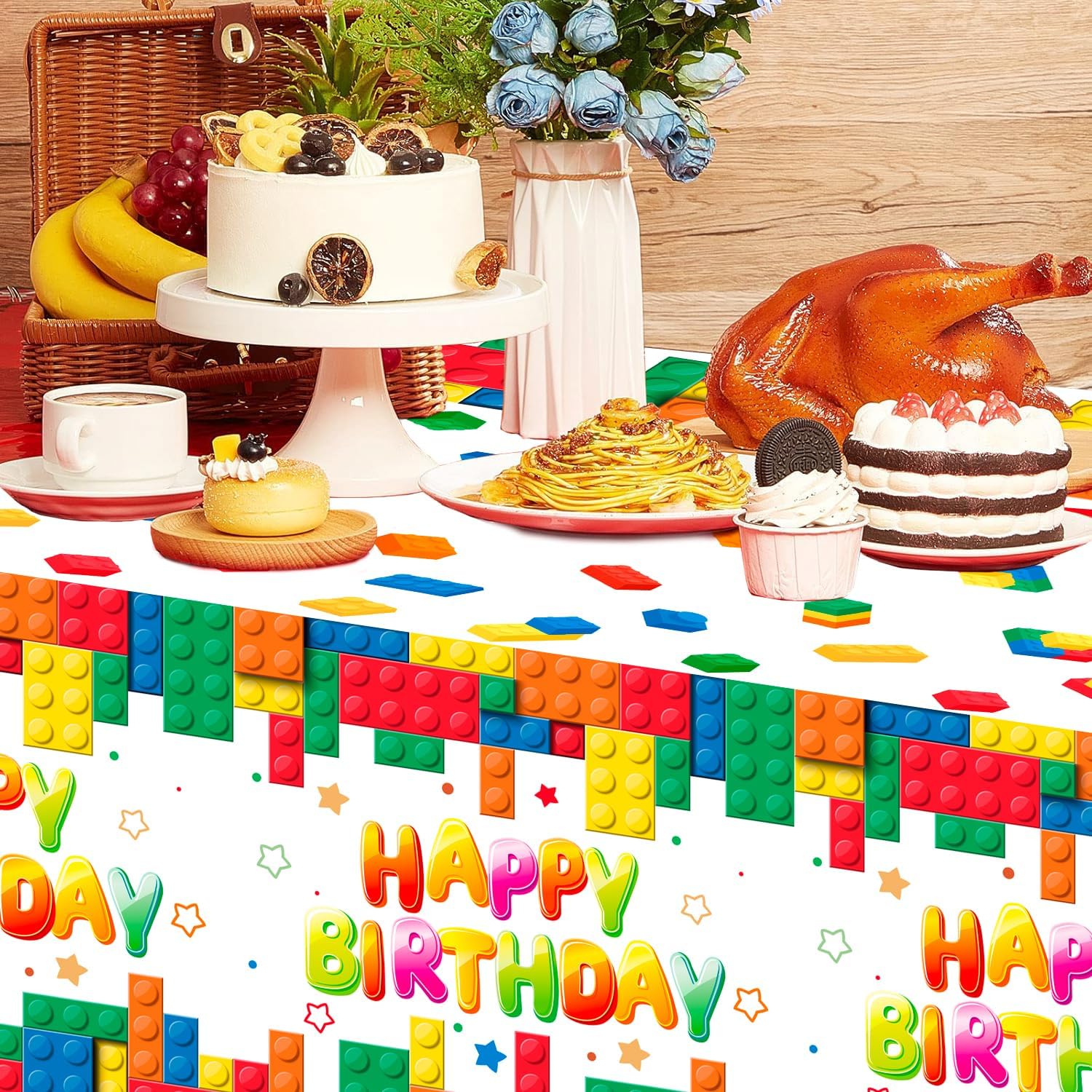 3pcs Building Block Tablecloth 708 x 425