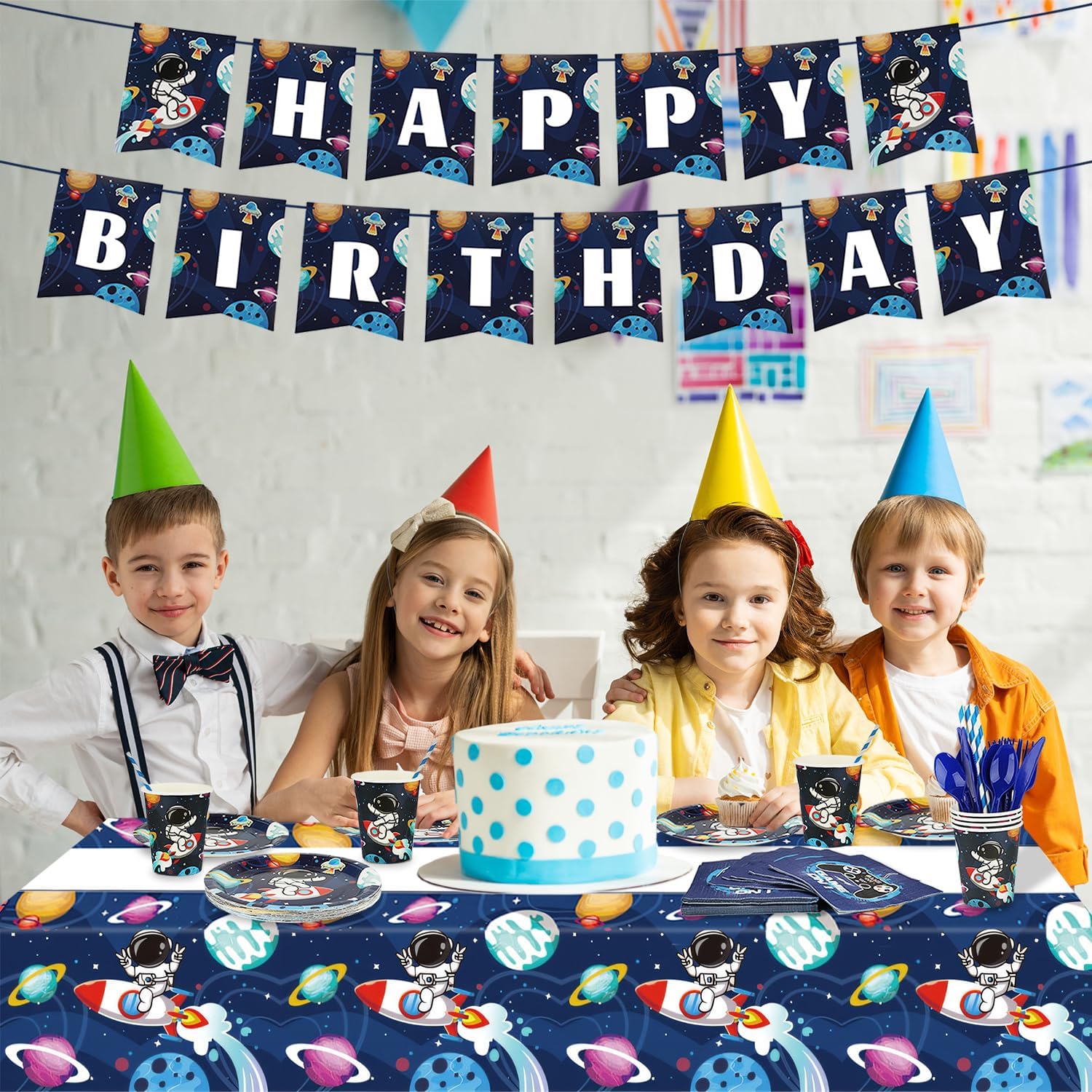 194PCS Outer Space Birthday Party Supplies Set