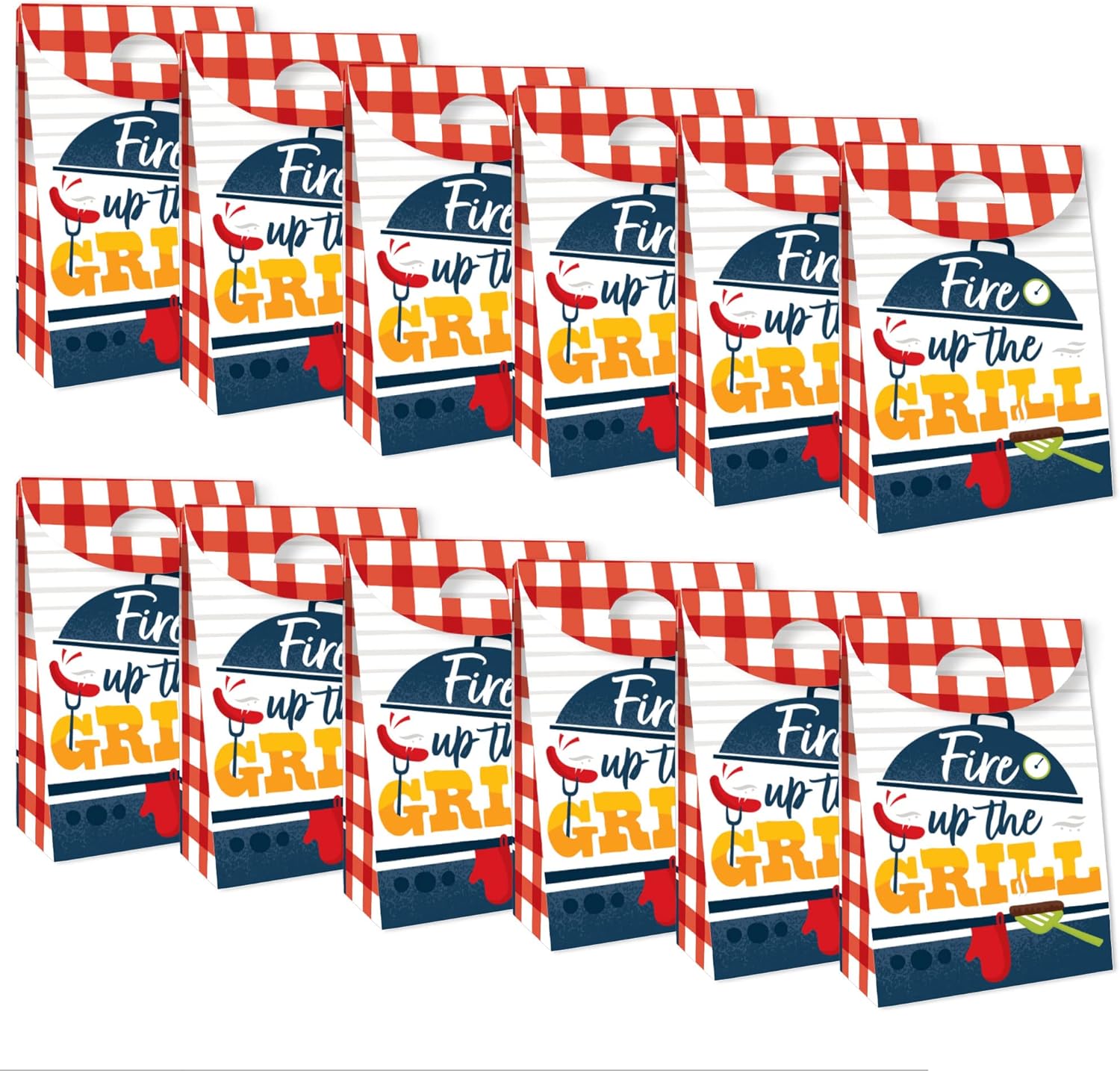 Fire Up the Grill Party Goodie Bags Set of 12