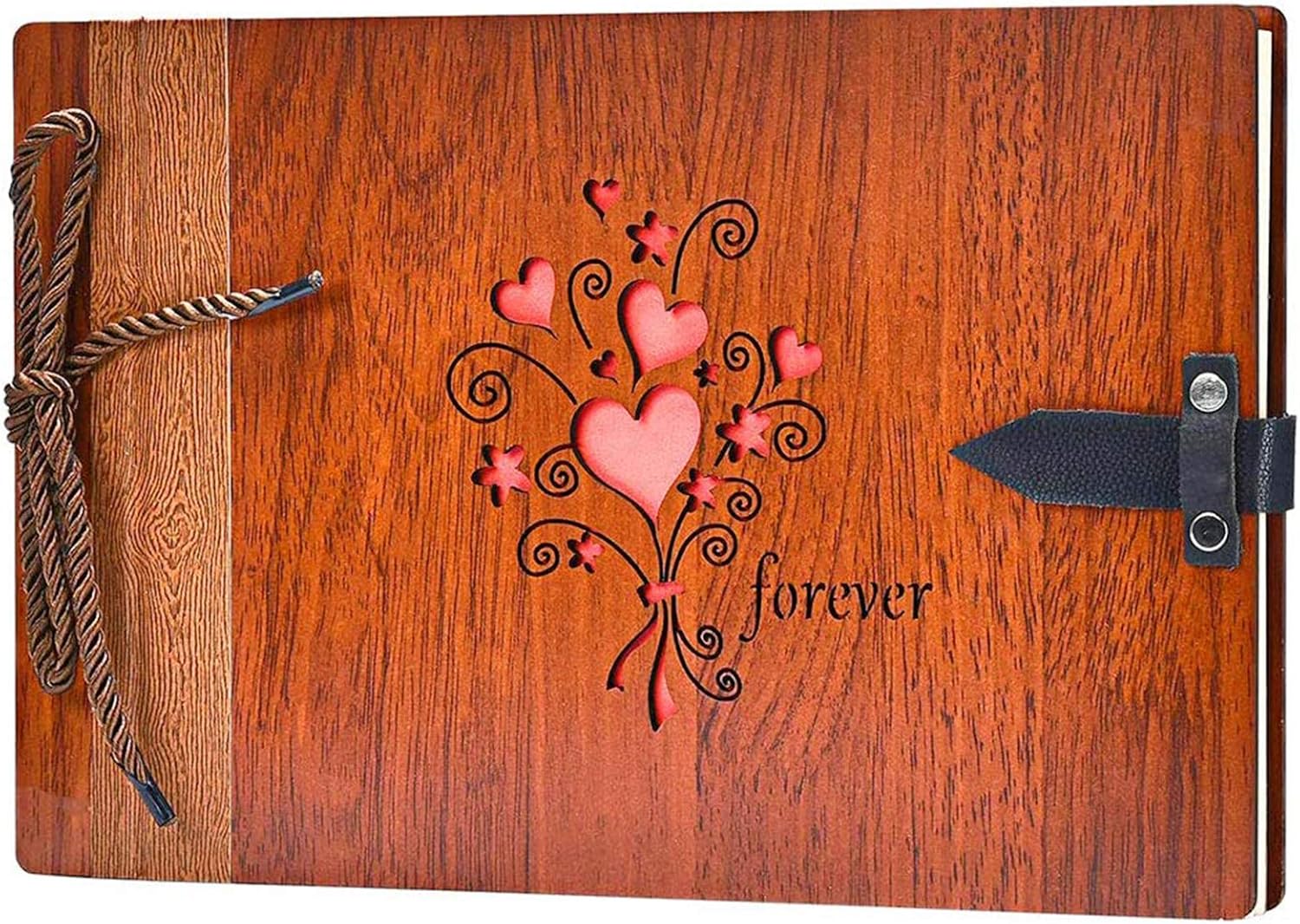 ZEEYUAN 80 Page Wooden Photo Album Scrapbook DIY