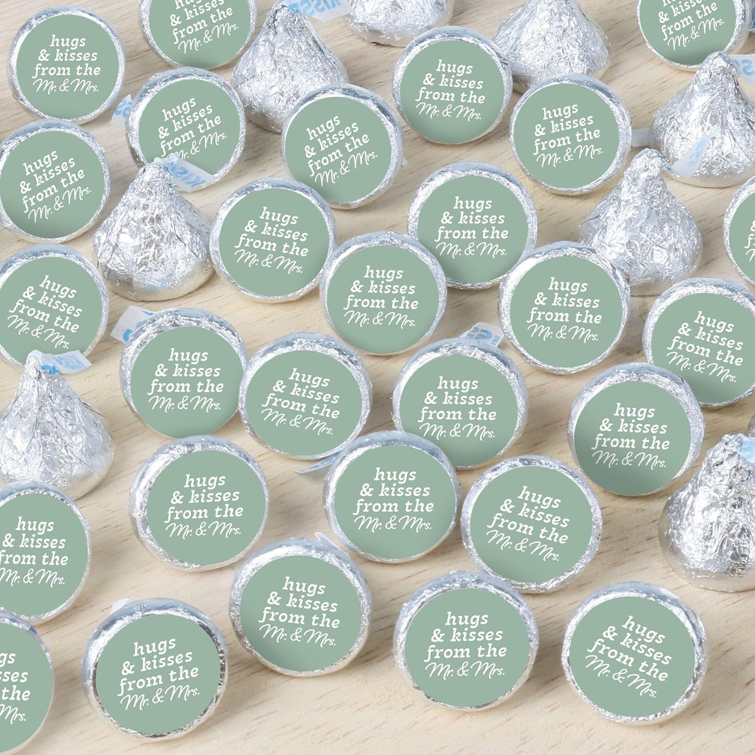 Big Dot of Happiness Sage Green Candy Stickers - 324 Count