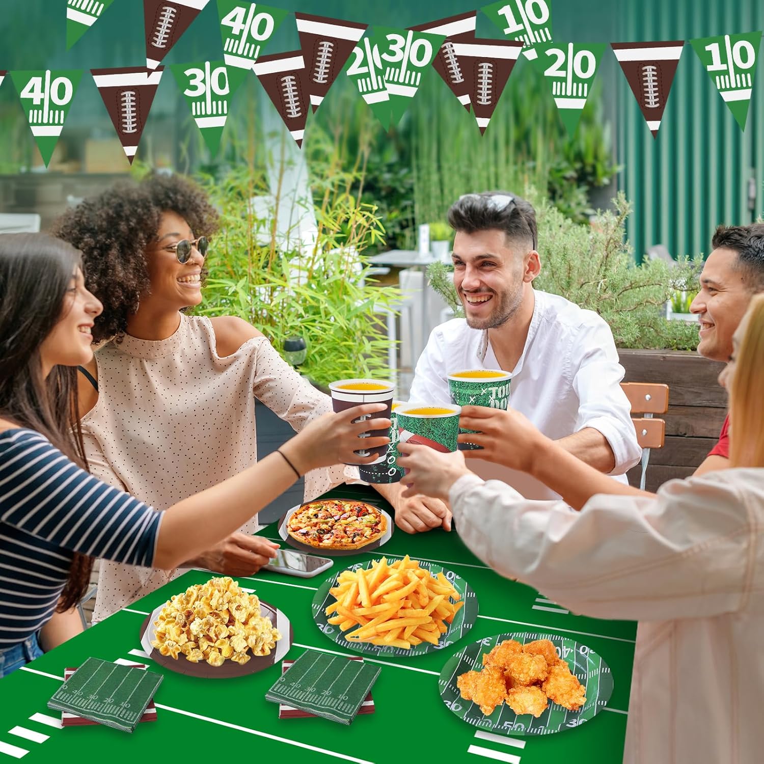99 Pcs Football Party Supplies Kit for 24 Guests