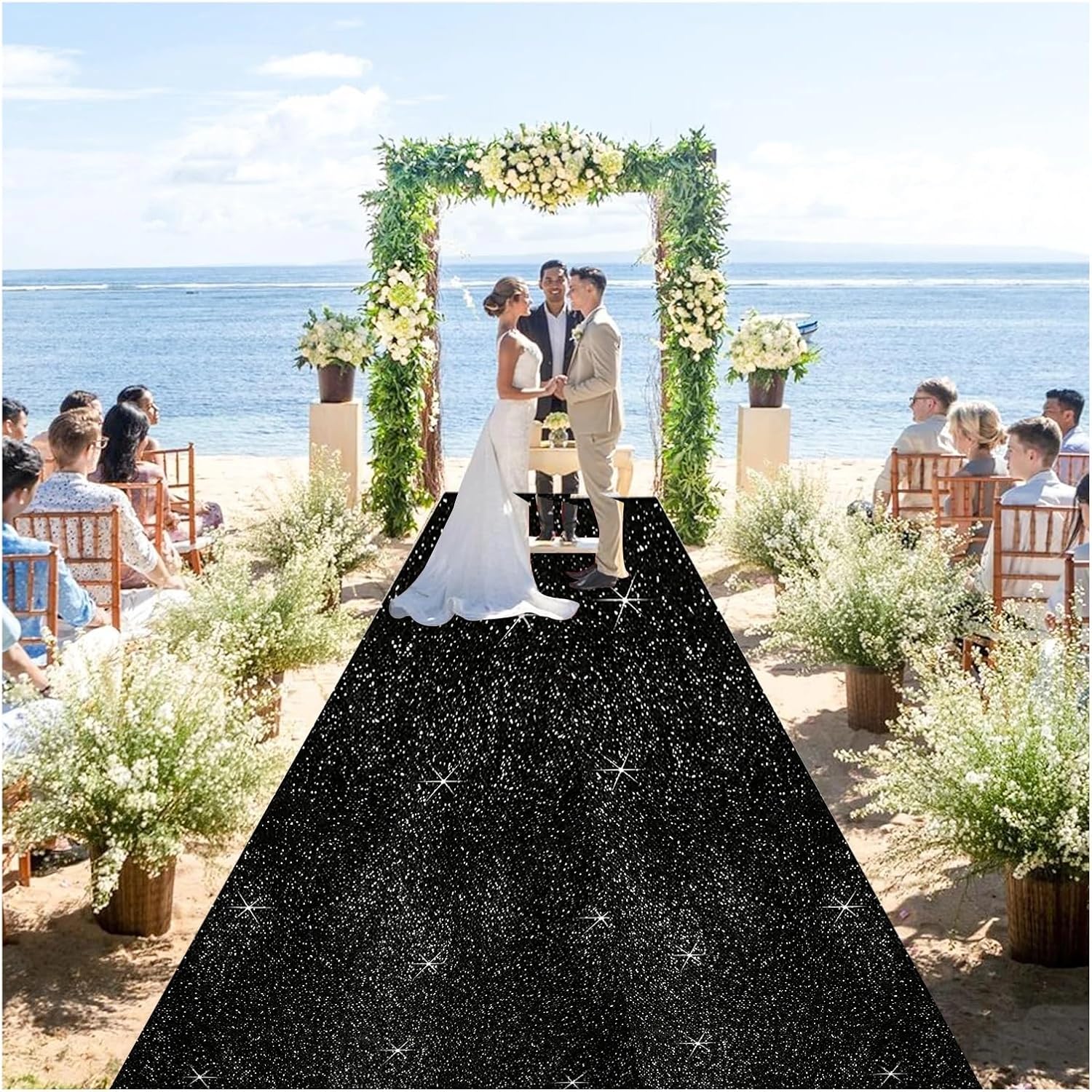 Elegant Wedding Aisle Runner Non-Slip and Washable