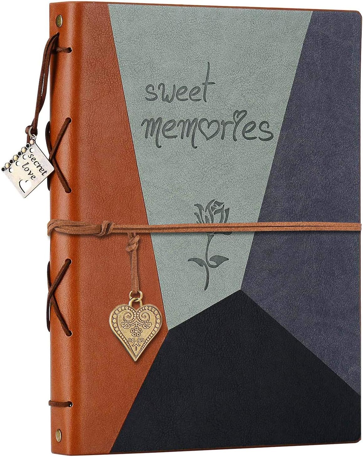 ZEEYUAN Premium Leather Photo Album 60 Pages Gray