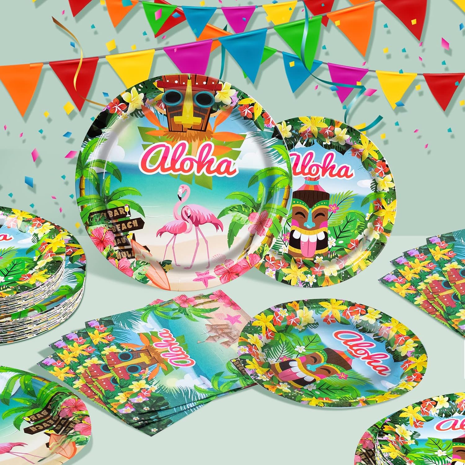 180PCS Hawaiian Aloha Party Set for 60 Guests