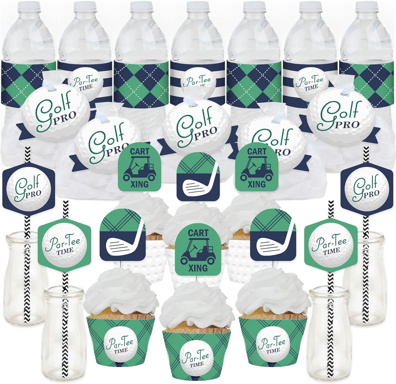Big Dot of Happiness Par-Tee Time Party Favor Kit - 100 Pieces