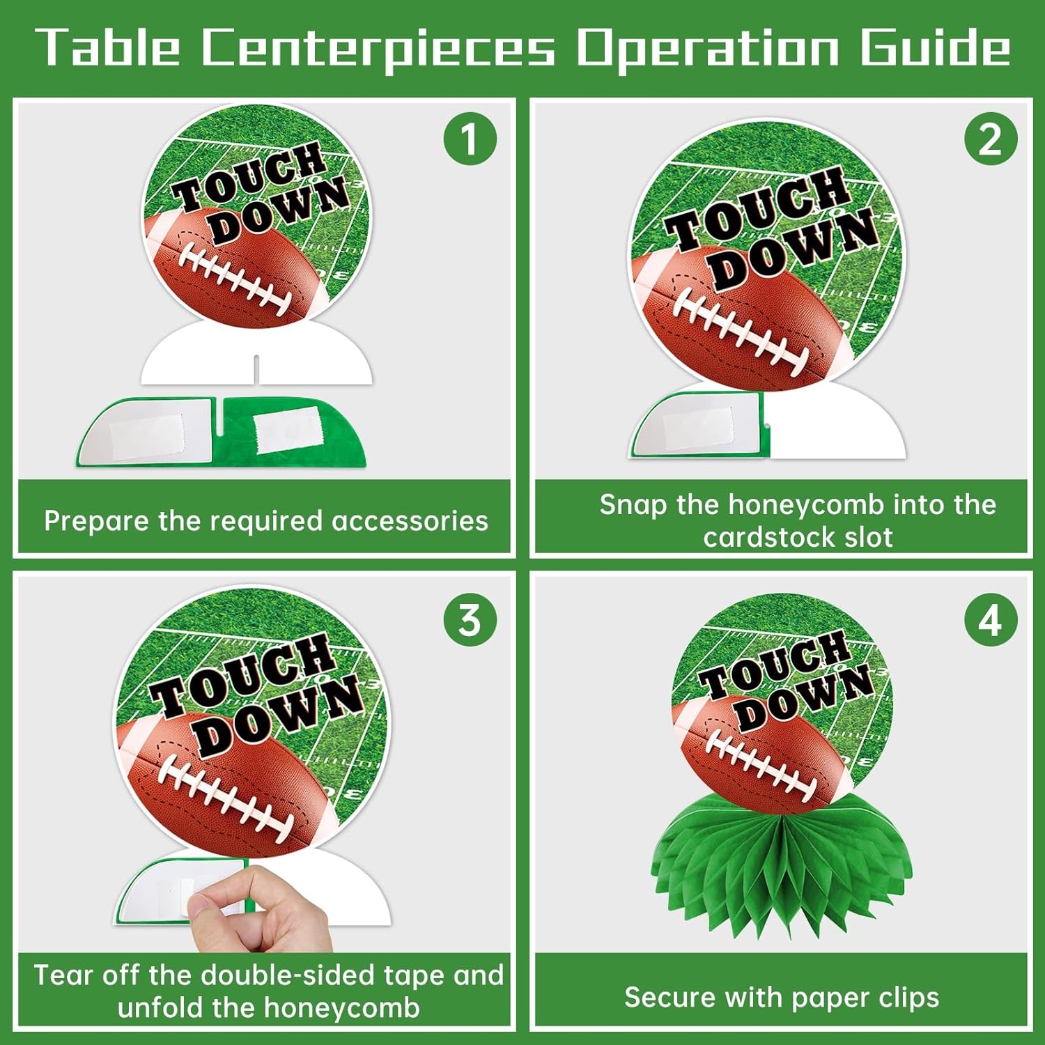 Football Party Decorations Kit for Birthday and Tailgate Parties