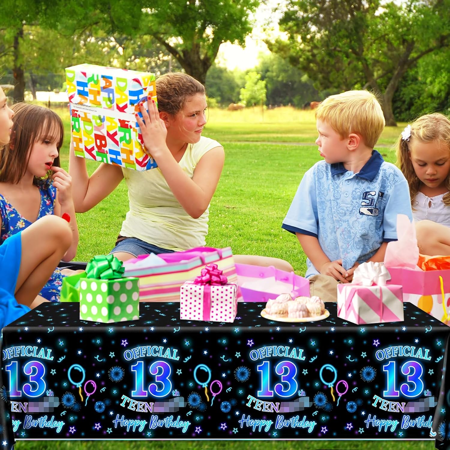 HAKOTI 3Pack 13th Birthday Tablecloth Decorations