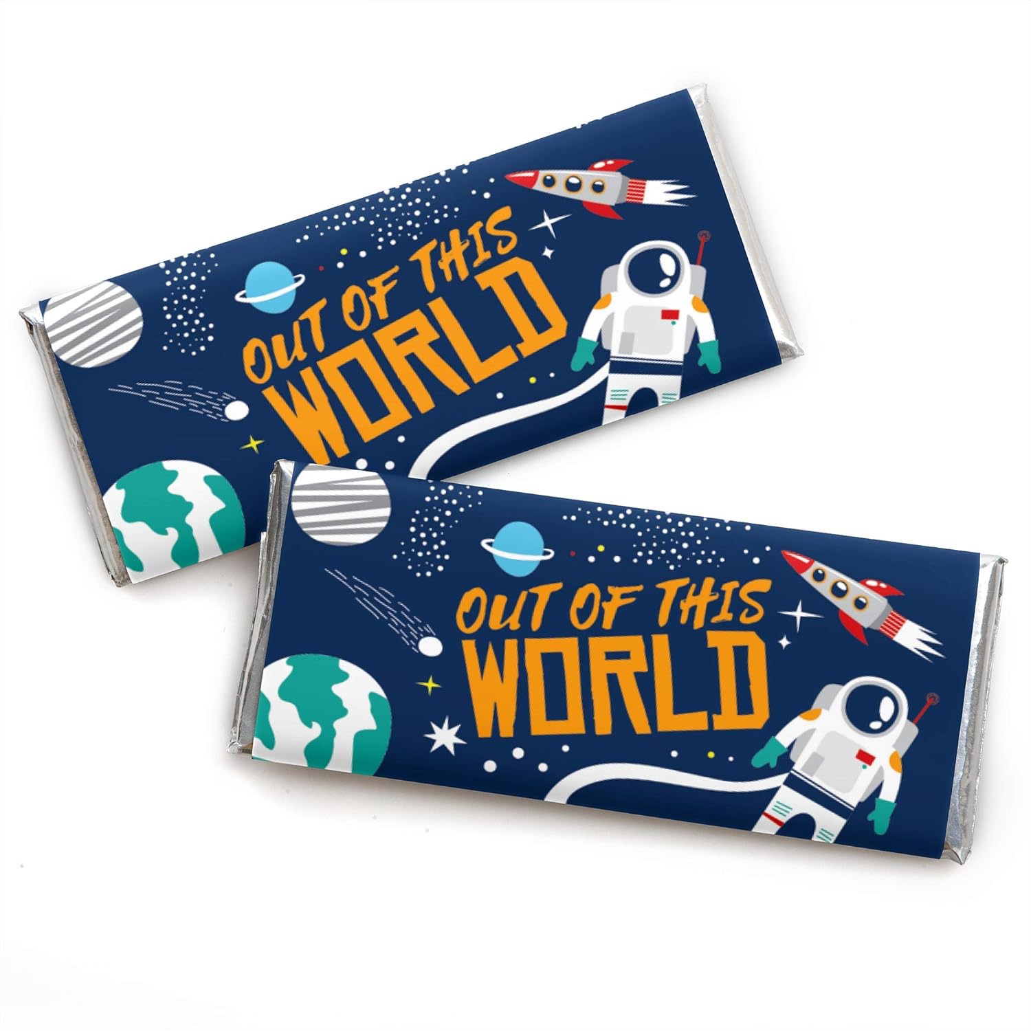 Blast Off to Outer Space Candy Bar Wrappers Set of 24