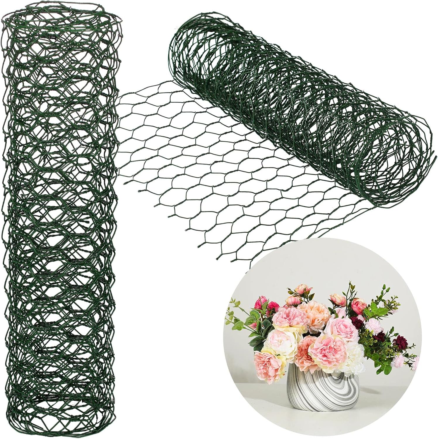 Amylove 2 Pack Chicken Wire for Floral Arrangements 06 Inch