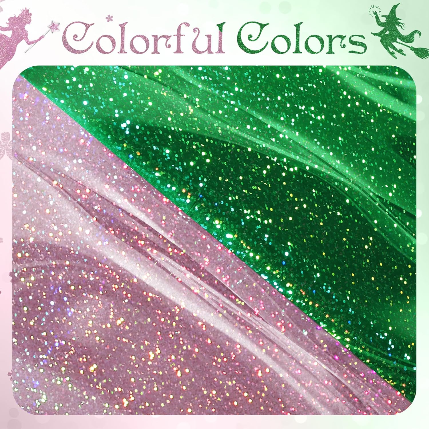 Just Shimmer 1 Pack Holographic Tablecloth 40x108 Green Pale Pink