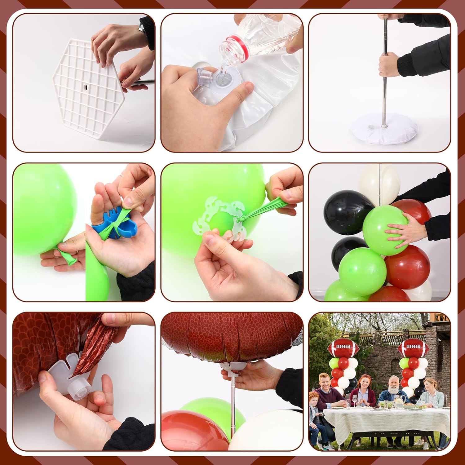 Football Balloon Column Stand Kit 2 Sets