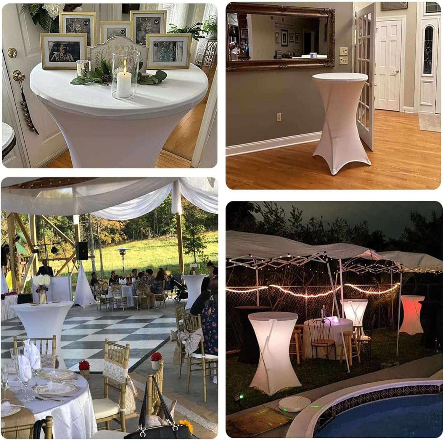 Cocktail Table Cover Stretchable Spandex 23x43
