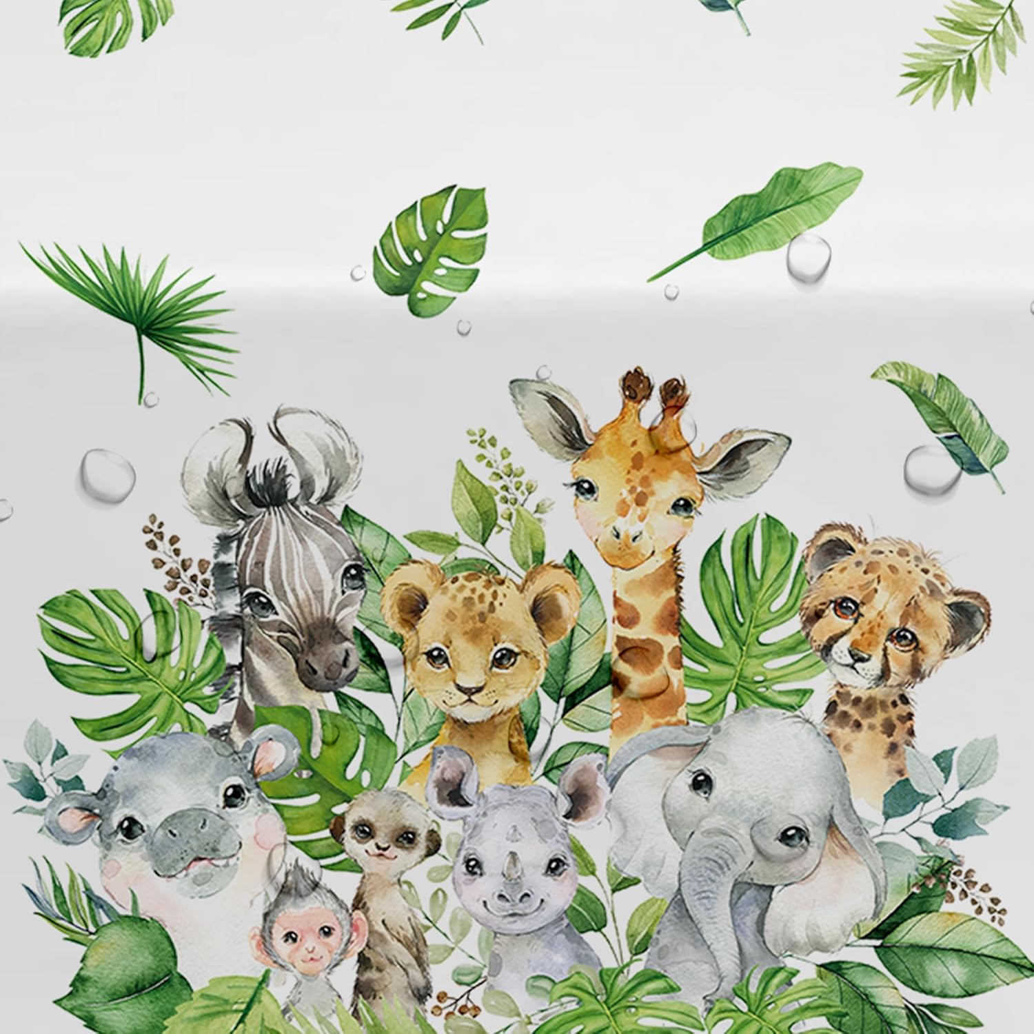Jungle Party Tablecloth 3Pcs Disposable Safari Decorations