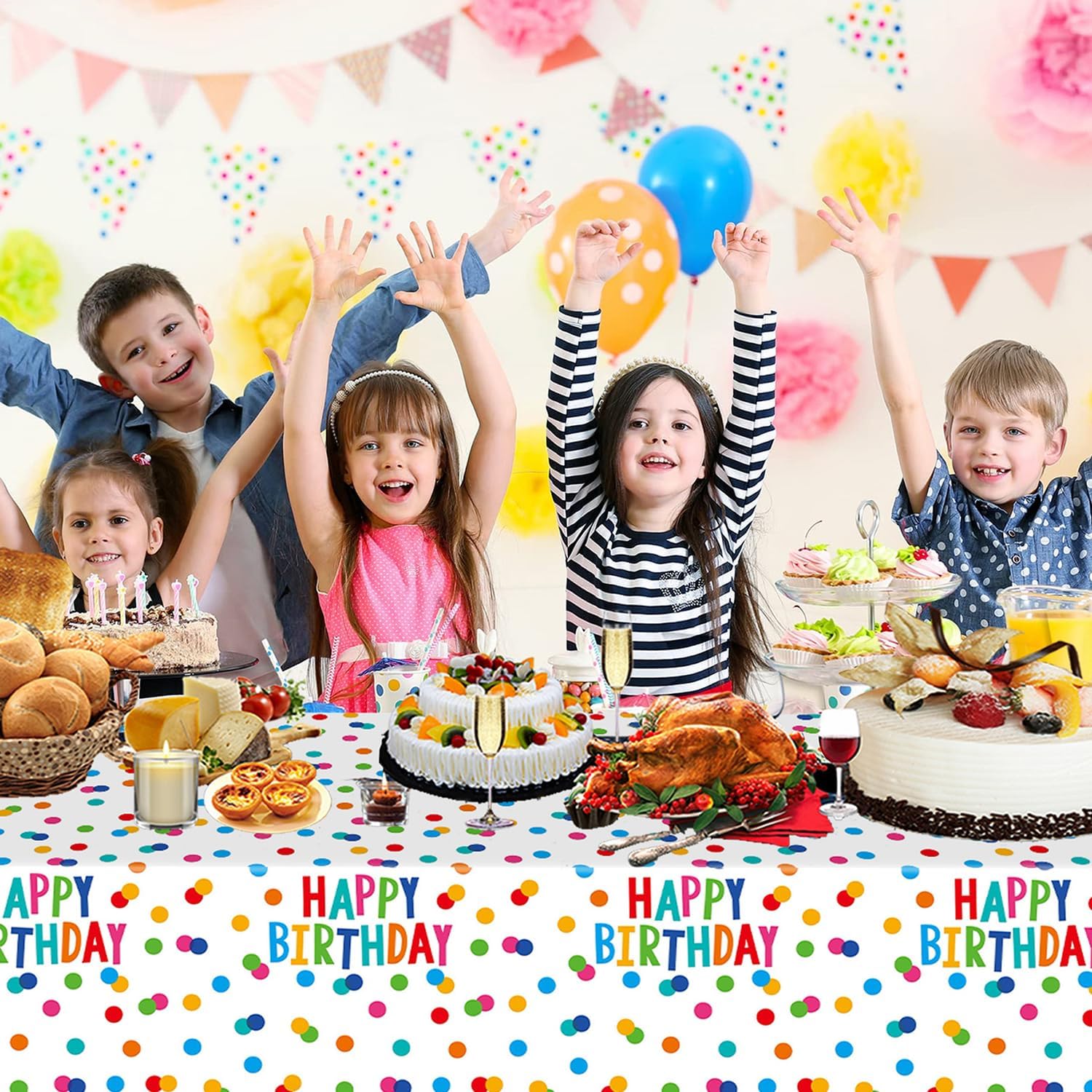 T-Antrix 3 Pack Happy Birthday Tablecloth