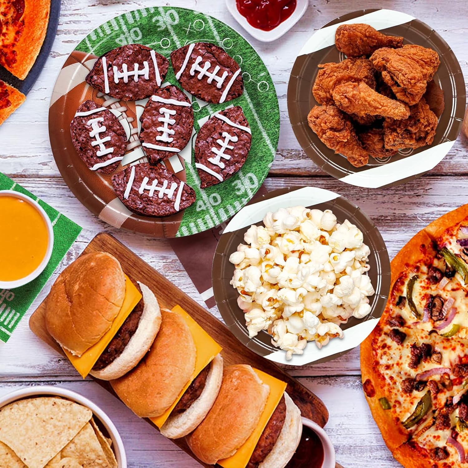 QIKSION Football Party Decorations Kit for 24 Guests