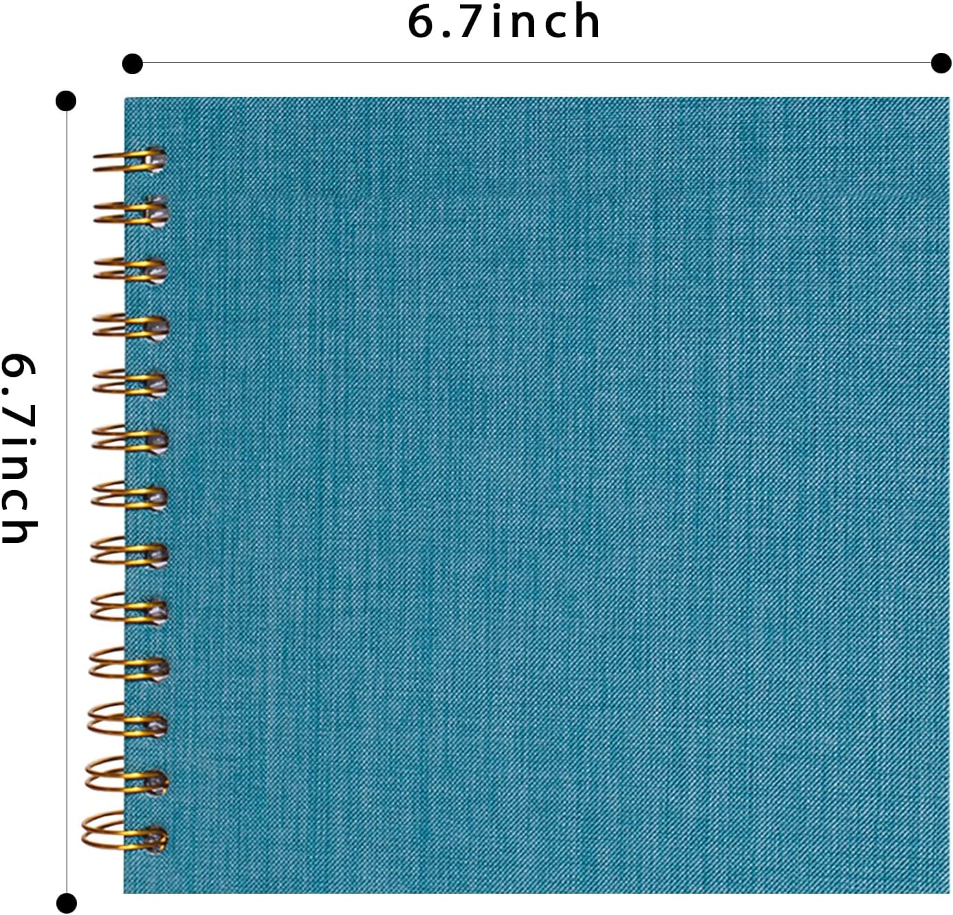 Cherrich 7x7 Inch Small Scrapbook with Linen Cover